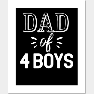 Dad Of 3 Boys Gift Fathers Day Dad 3 Boys Gift Posters and Art